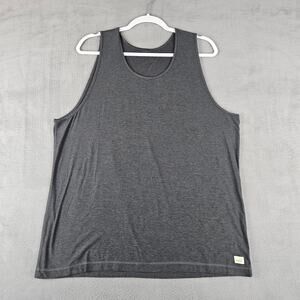 Vuori Men’s Performance Tank Top XXL Gray Stretch Athletic Sleeveless Shirt